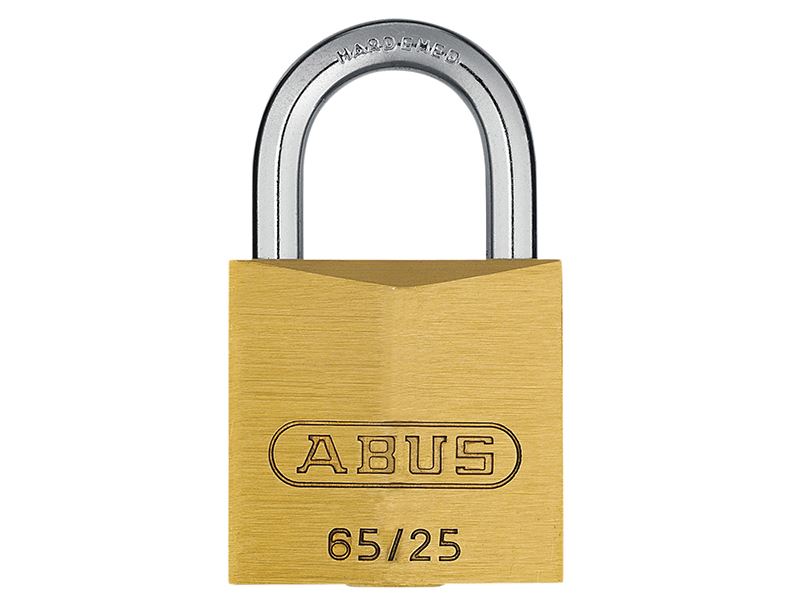 Durable ABUS 65/25mm Mechanical Brass Padlock - High Security Carded Lock