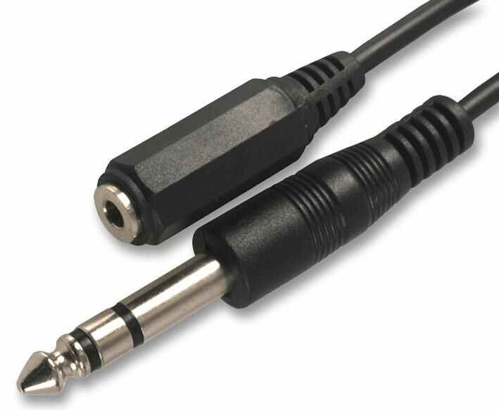 3.5mm to 6.5mm Stereo Jack Socket to Plug Lead