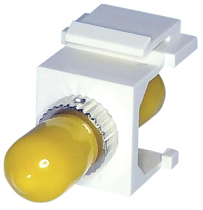 Singlemode Fibre Keystone Coupler ST-ST Simplex, White