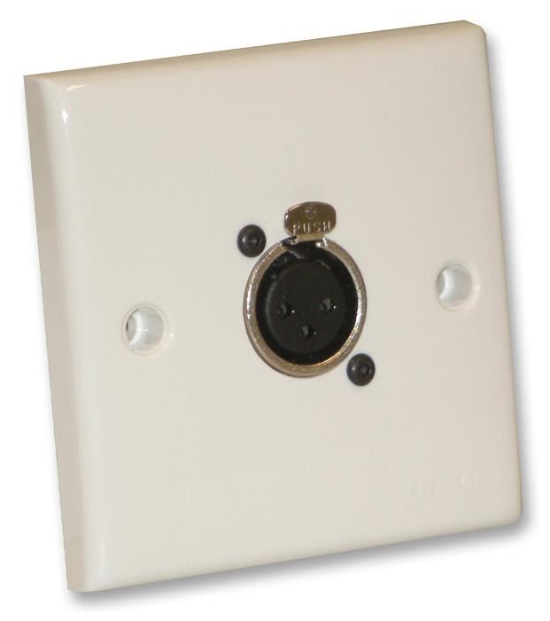 AV Wallplate with 3-Pin XLR Panel Socket