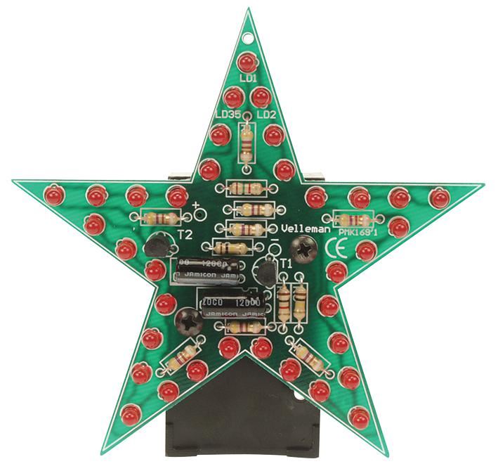 Mini Flashing Red LED Star Kit