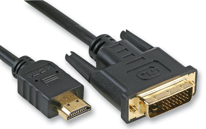 HDMI A Male to DVI D Male Lead