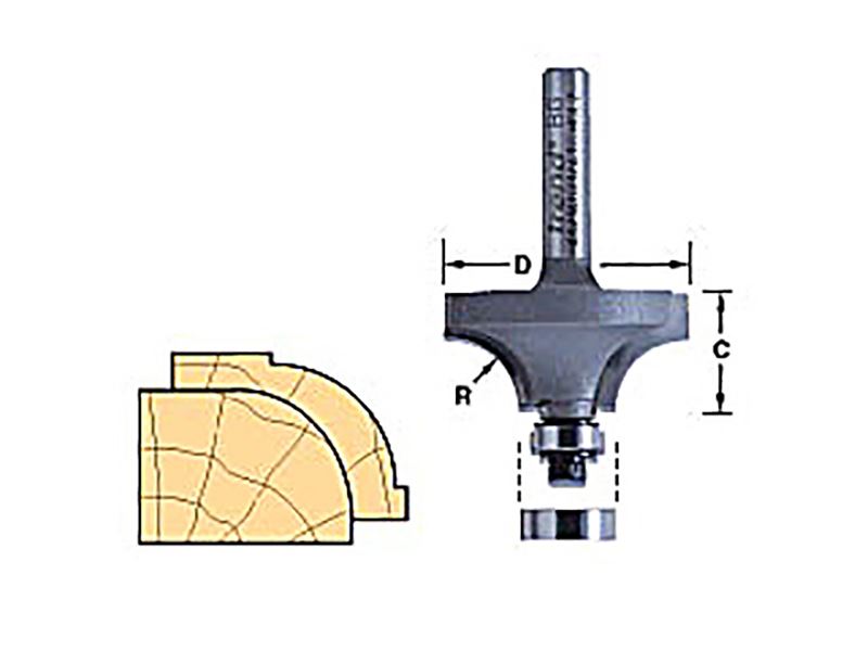 Bearing Guided Ovolo & Round Over Cutters