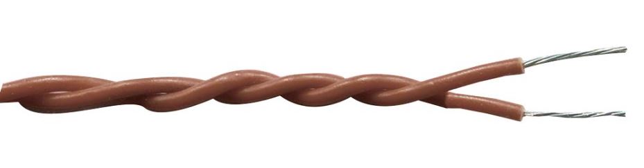 7x 0.20mm 2 Core Equipment Wire, Brown/Brown, 500m