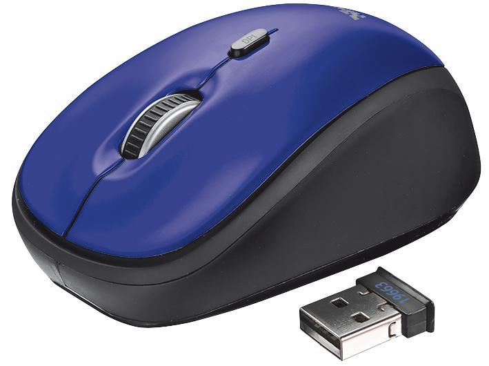 Yvi Compact Wireless Optical Mouse - Blue