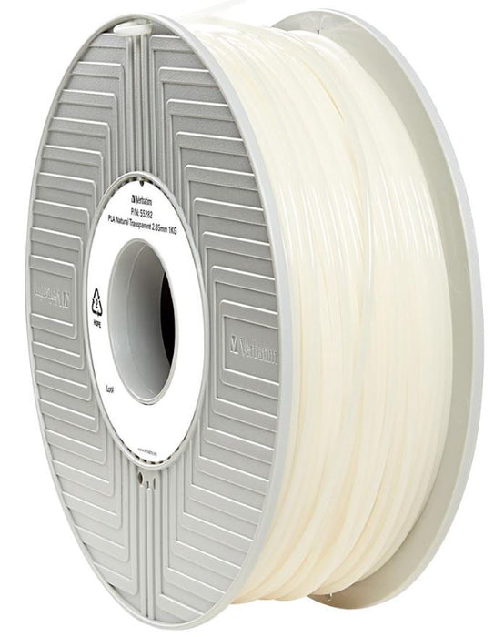 1.75mm PLA Filament for 3D Printer, Transparent, 334m Reel, 1kg