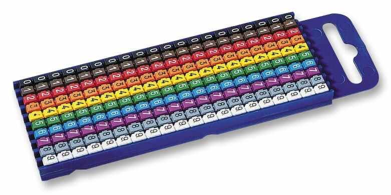 HELLERMANNTYTON - Clip-On Cable Marker Kit Colour Coded (Box of 500)