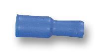 Blue 16A Female Bullet Crimp Terminal, 100 Pack