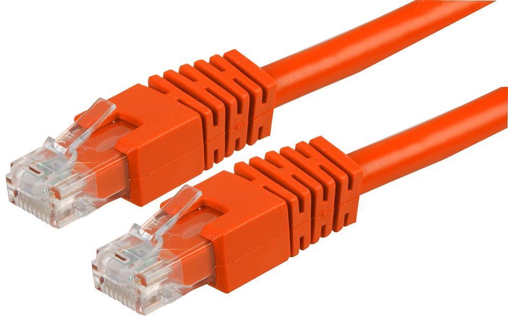 RJ45 Male to Male Cat6 UTP Ethernet Patch Lead, 0.5m Orange