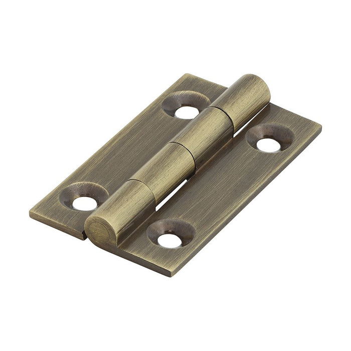 Solid Drawn Hinge - Solid Brass - Antique Brass