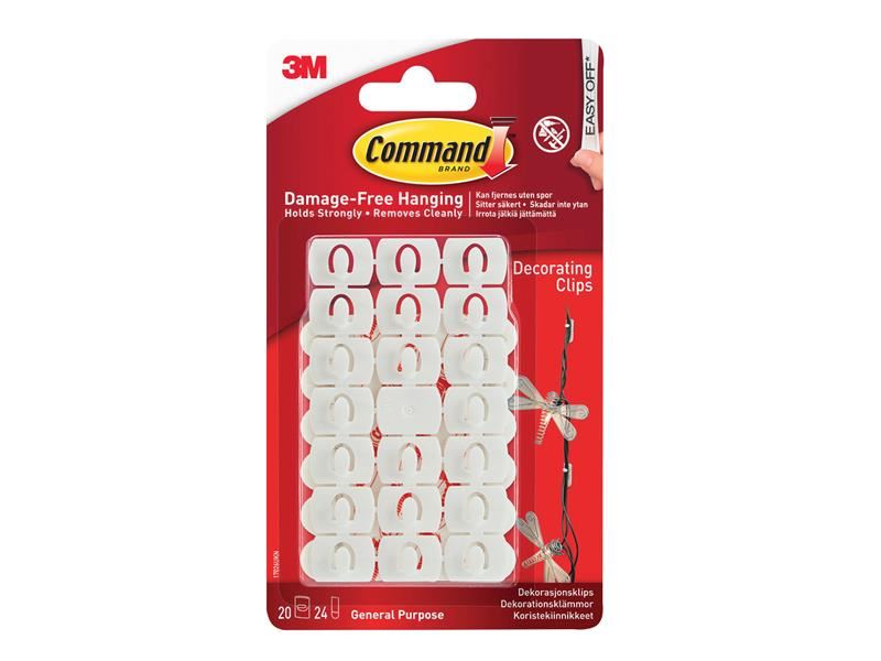 White Decorating Clips