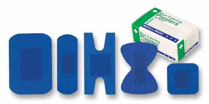 Assorted Blue Washproof Plasters - 100 Pack