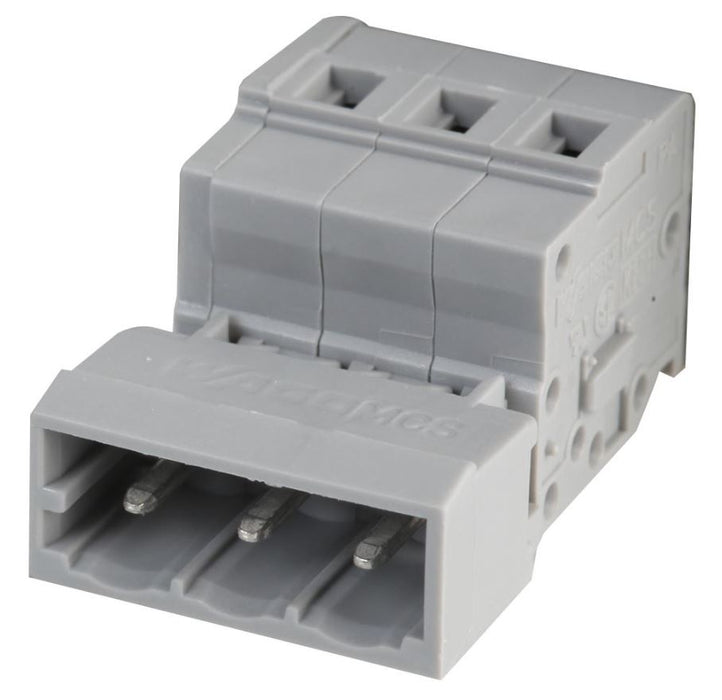 Pluggable Terminal Plug Connector with CAGE CLAMP Actuation 5mm pitch Grey