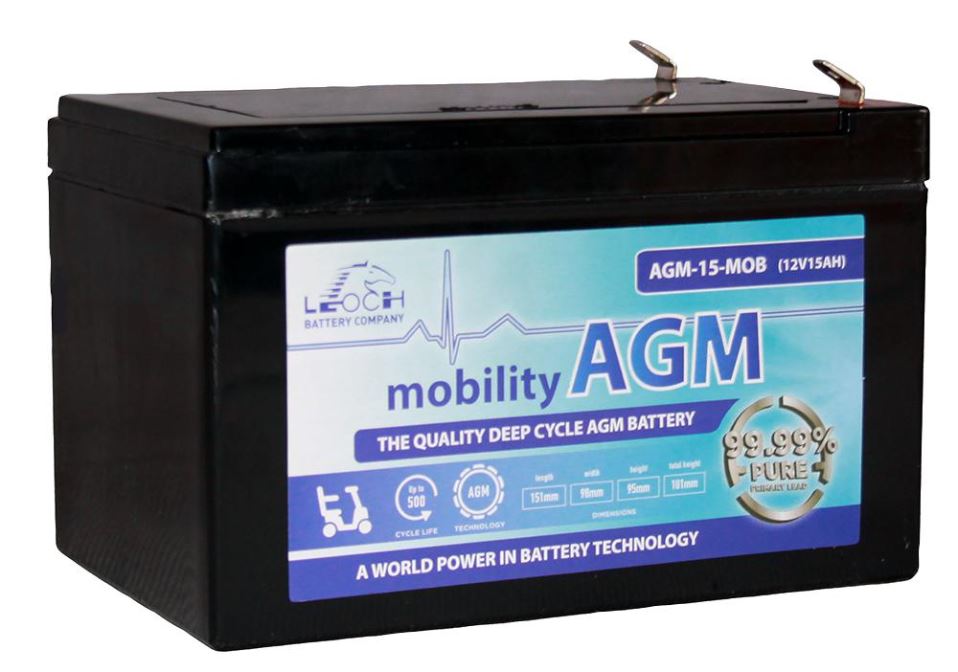 AGM Mobility 12V 15Ah Maintenance Free SLA Battery