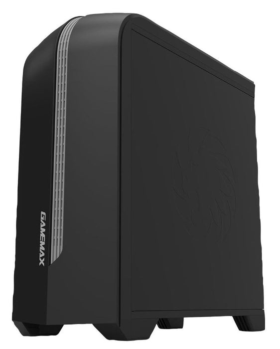 Centauri Midi PC Gaming Case Black/Grey, Blue LED - ATX, Micro ATX, Mini ITX
