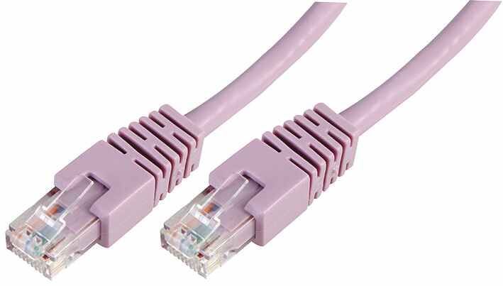 RJ45 Male to Male Cat6 UTP Ethernet Patch Lead, 0.5m Violet