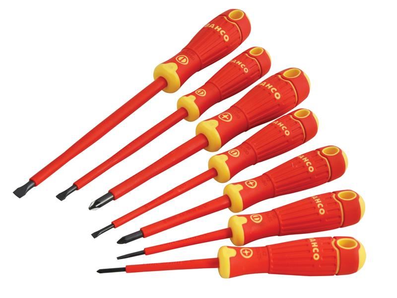 B220.017 BAHCOFIT Insulated Screwdriver Set, 7 Piece