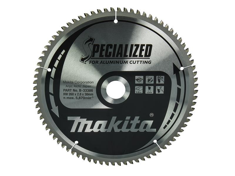 B-33386 Specialized Aluminium Saw Blade 260 x 30mm x 80T