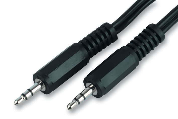 3.5mm Stereo Jack Plug to Plug Lead, 5m Black