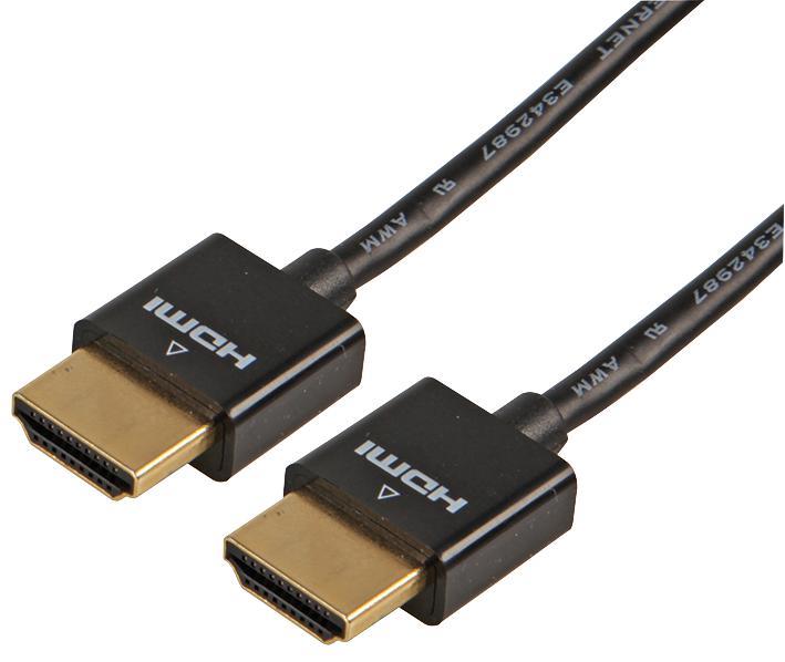 High Speed 4K UHD HDMI Lead Male to Male, Slim Lead