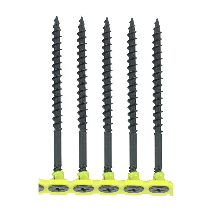 Collated Drywall Timber Stud Plasterboard Screws - PH - Bugle - Coarse Thread - Black (Size 4.2 x 75 - 500 Pieces)