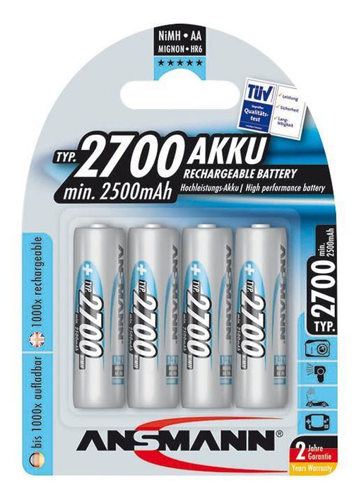 NiMH Rechargeable AA Batteries 4 Pack