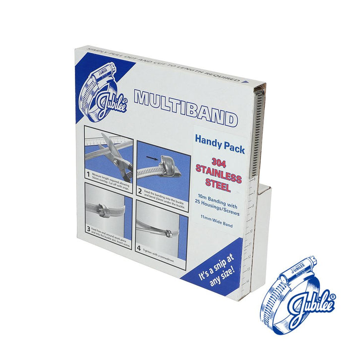 Multiband Stainless Steel Handy Pack Housing Screws - MB1806 (Size 11mm x 10m - 25 Pieces)