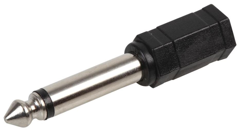 3.5mm Mono Jack Socket to 6.35mm Mono Jack Plug Adaptor