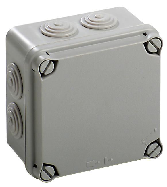 IP65 Polystyrene Junction Box Enclosure with Conical Cable Entries - 175x151x95mm