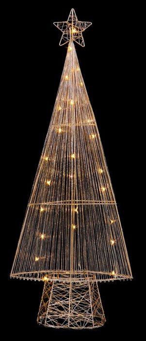 58cm Lit Metal Tree 30 Warm White LEDs