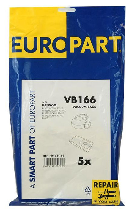 Compatible Daewoo VCB300 RC300 / 400 / 700 / 3000 / 4000 Series Vacuum Cleaner Dust Bags 5 Pack