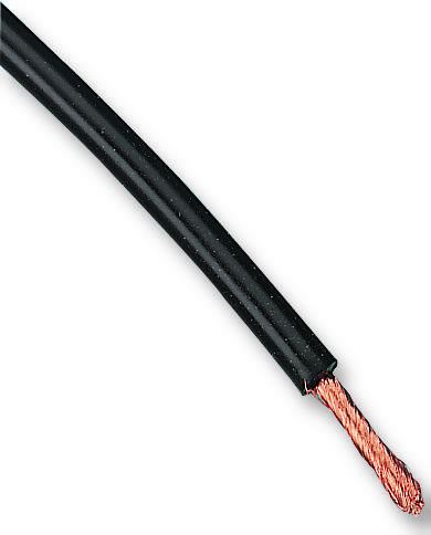 Flexiplast TPE Insulated Cable Black 2.1mm (0.5mm²) x 25m