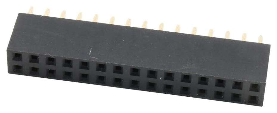 30-Pin, 2.54mm Pitch, PCB Socket