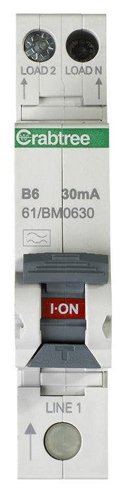 6A 30mA RCBO single module B Curve