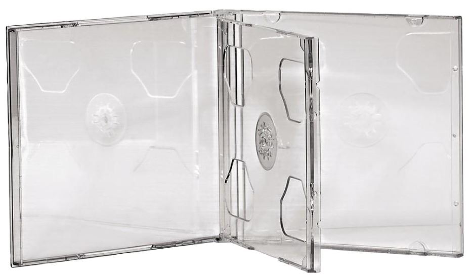 Standard CD Double Jewel Cases Transparent 5 Pack