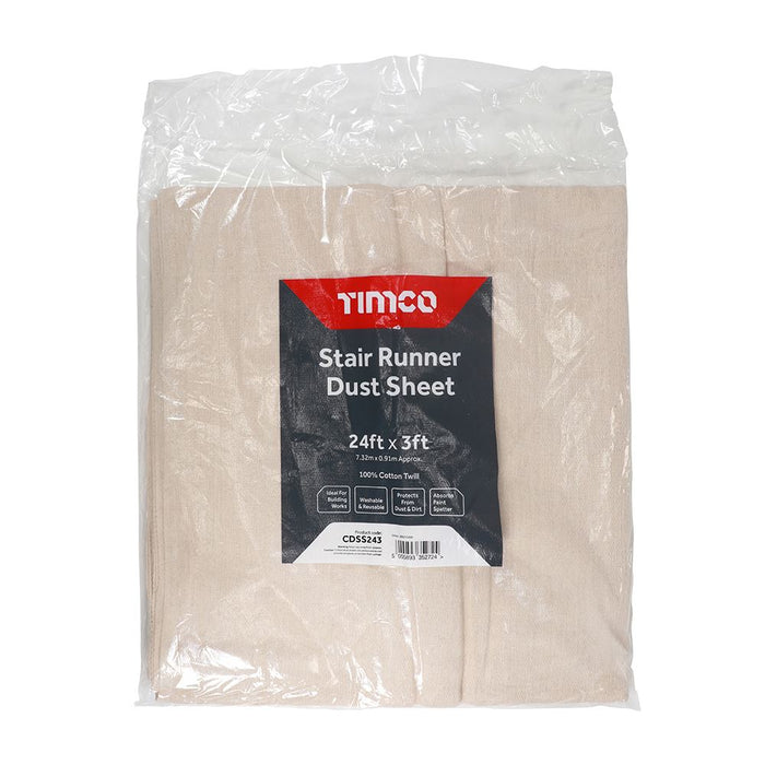 Stair Runner Dust Sheet (Size 24ft x 3ft - 1 Each)