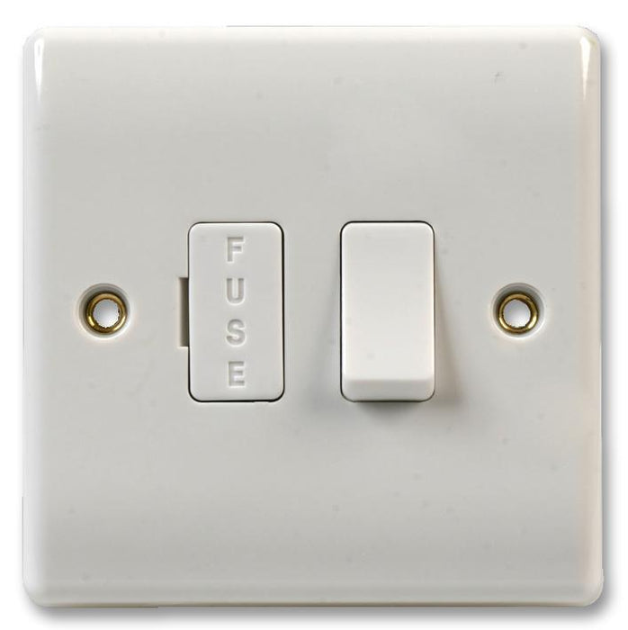 13A Switched Fused Spur + Flex Outlet, White