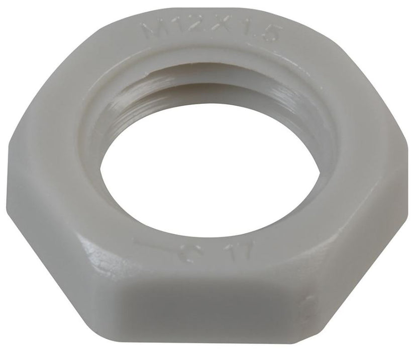 Nylon Lock Nut, Grey, Pack of 10