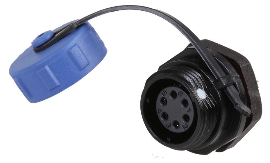 Circular Threaded Panel Mount Connector Socket - IP68