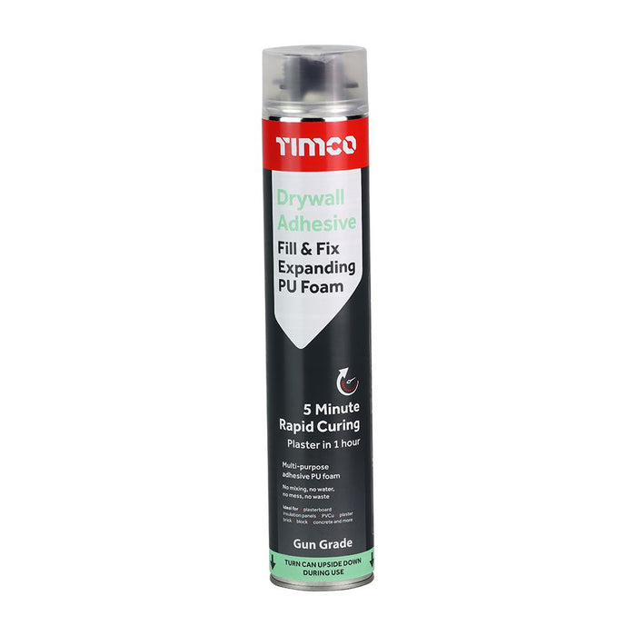 Drywall Adhesive Fill & Fix Expanding PU Foam (Size 750ml - 1 Each)