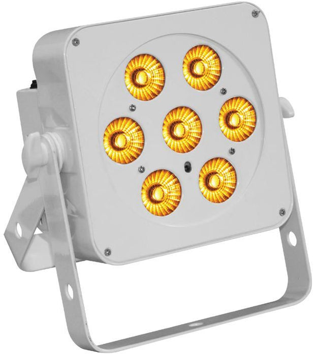 Slimline 7 x 5W RGBA LED PAR Can, White