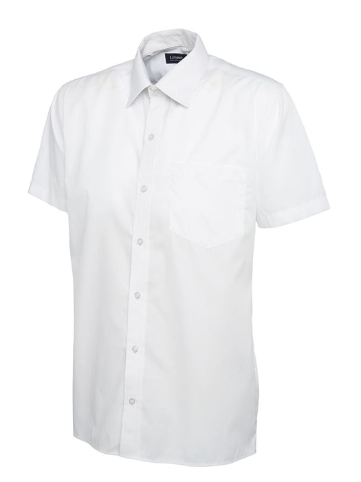 Men's Mens Poplin Half Sleeve Shirt - 65% Polyester 35% Cotton Poplin