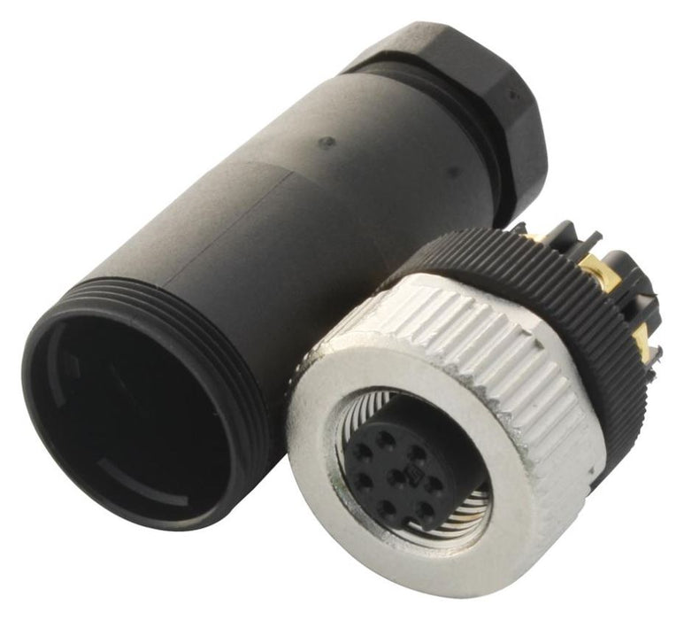 Socket, Free, M12, 8 Way, Locking Ring