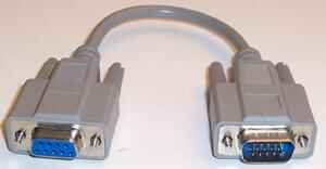 9-Pin D Female to 15-Pin Hi-D D Male Monitor/VGA Adaptor