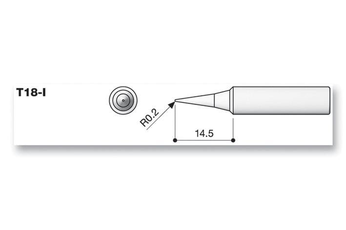 Soldering Tip, Conical, 0.2mm