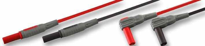 TENMA - 10A 4mm Right Angle to Straight Banana Plug Test Lead Set