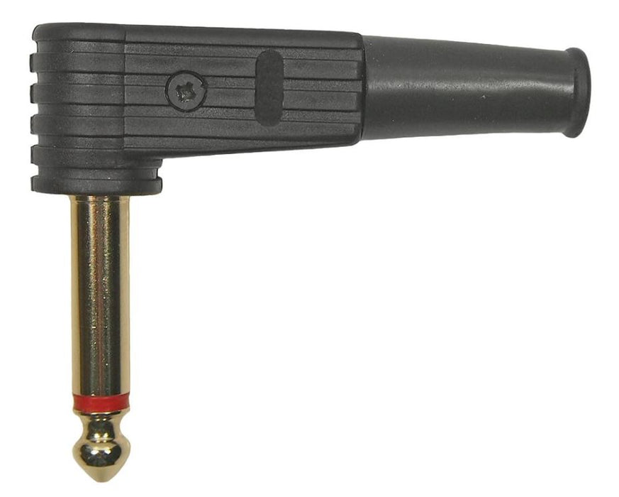 6.35mm / 1/4" Mono Jack Plug - 90 Degree