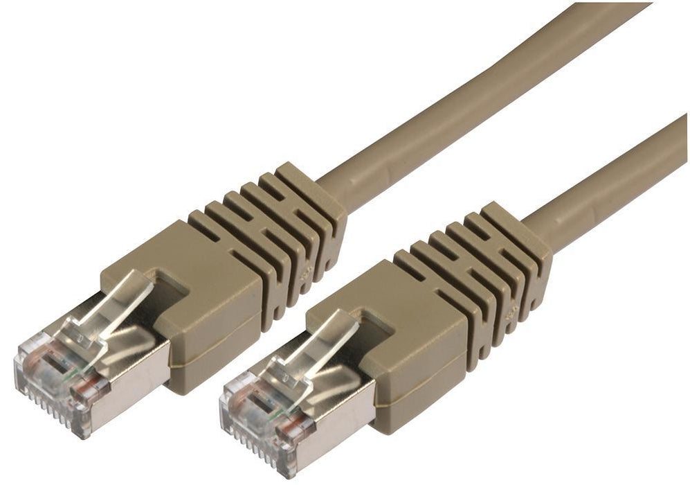 RJ45 Male to Male Cat5e STP Ethernet Patch Lead, Grey