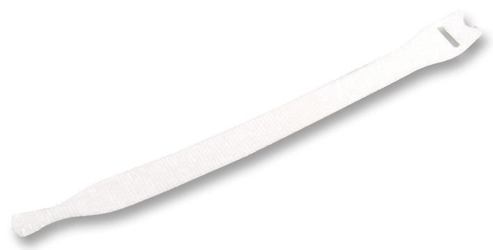 Hook & Loop Cable Ties White 12.5 x 200mm - 10 Pack