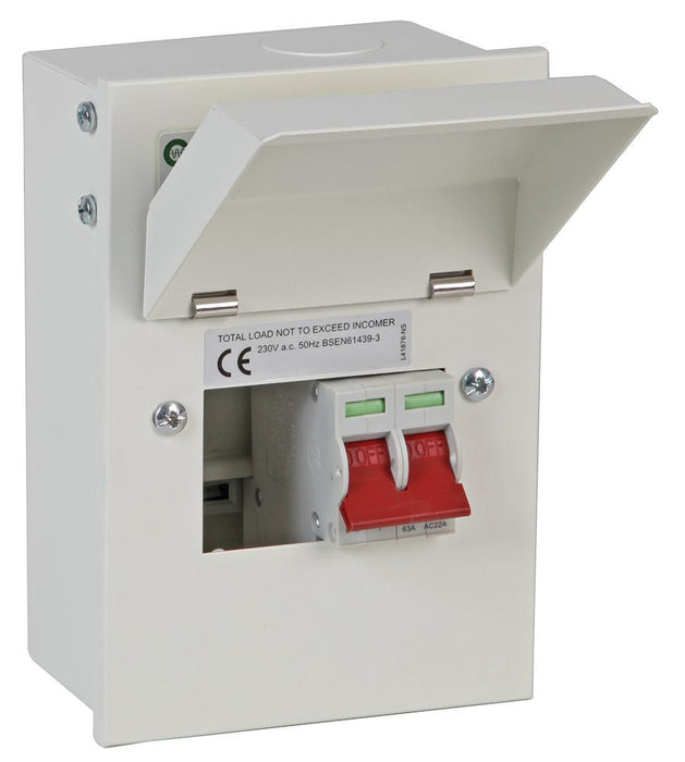 Starbreaker 2-Way Metal Consumer Unit, 63A Main Switch